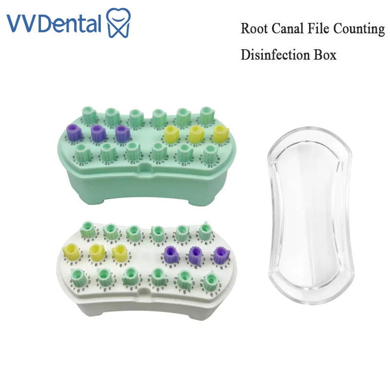 VVDental Dental Endo File Box Holder Root Canal File Count Endodontic Sterilization Box Autoclavable Disinfection Box with Count