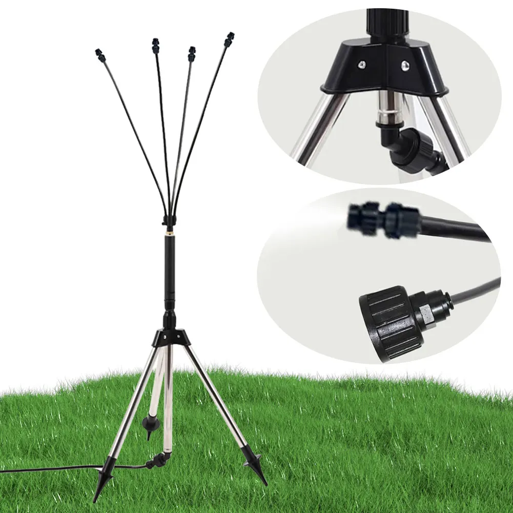 

Patio Standing Misters Adjustable Height Standing Misting Cooling System Water Mister for Patio Pool Backyard Garden Watering