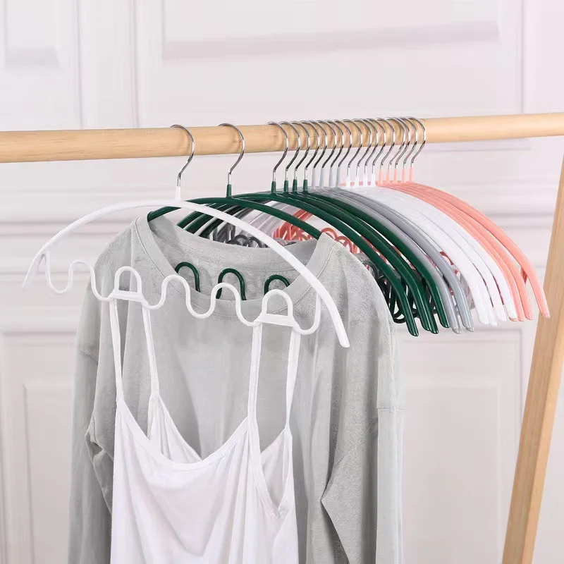 5pcs Hanger Multifunctional Wave Shaped Clothes Hangers for Hanging Halter Tops Vests Scarves Storage Oragnizer