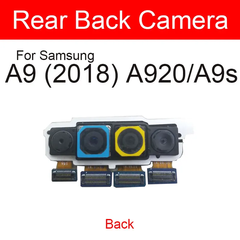 Front & Rear Main Camera For Samsung Galaxy A7 A8s A9 A9s Star 2018 A750 A920 G8850 Back Big Samll Camera Flex Cable Replacement