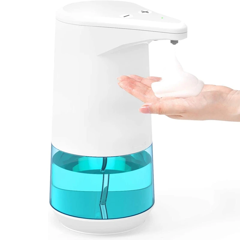 Dispensador automático de jabón espumoso para baño, dispositivo manos libres con batería, sin contacto, 12Oz/350Ml