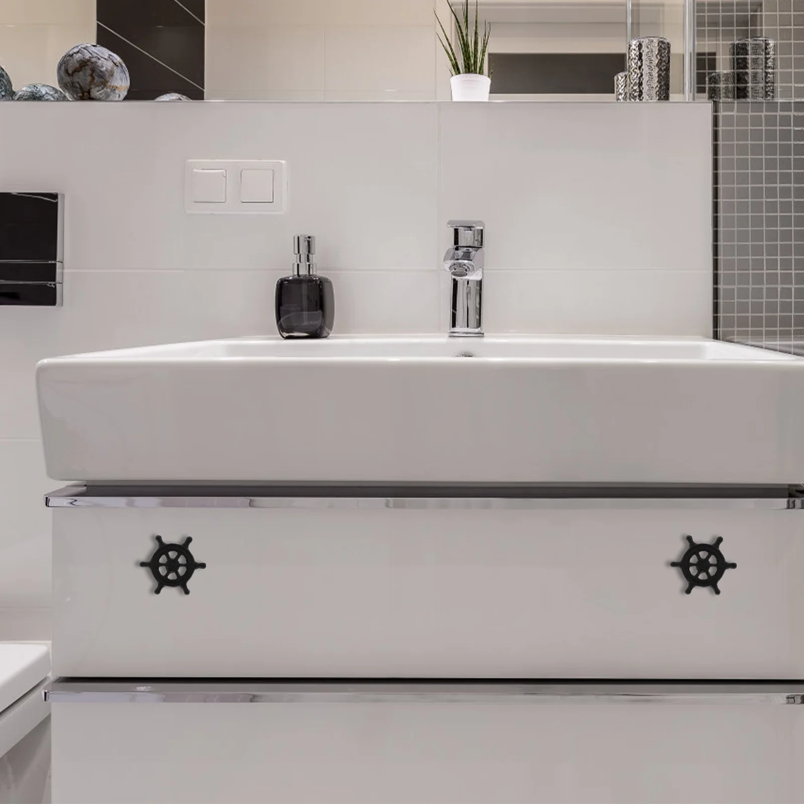 

1Set Creative Sea Style Drawer Handles Pull Handle for Cabinet Shoe Cabinet Furniture Handle Accessory Decorative