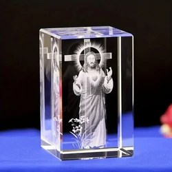 1pc Jesus Crystal Decorations, unique Jesus theme, Room decor, home decor, birthday gifts, scene decor, holiday accessories