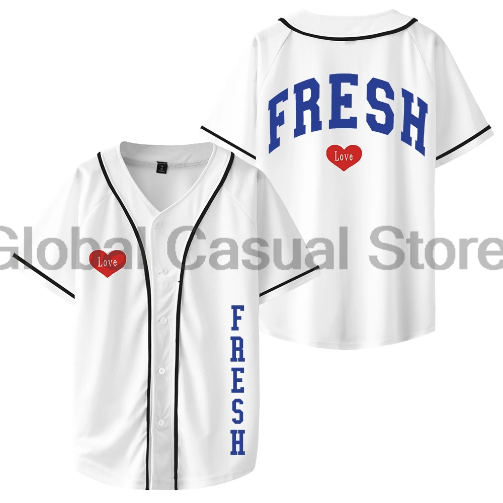 Sturniolo Triplets Fresh Love Merch Baseball Jersey V-Neck Short Sleeve Shirt Women Men Streetwear Tee Fashion Clothes