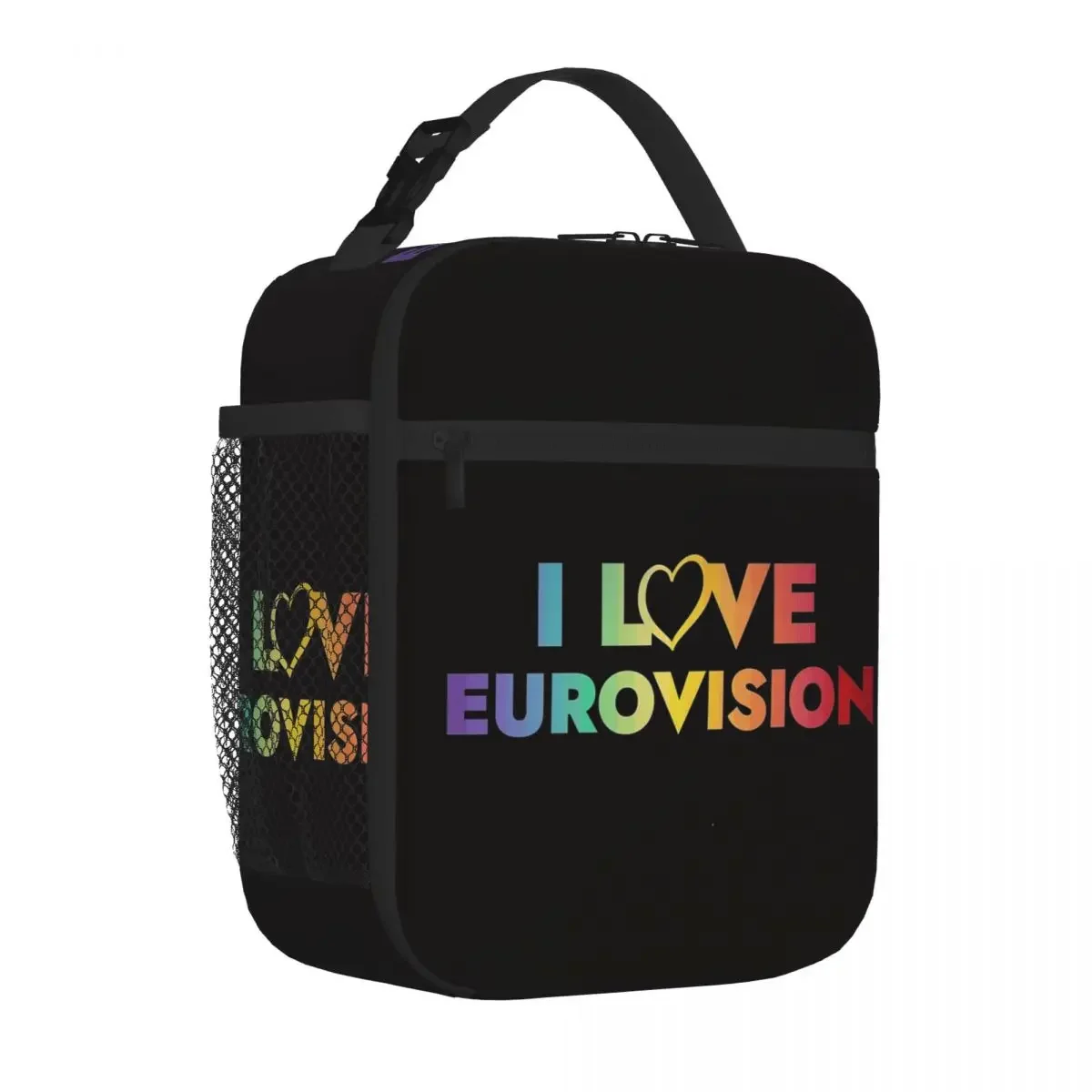 I Love Eurovision Lunch Bags Insulated Lunch Tote Waterproof Thermal Bag Resuable Picnic Bags for Woman Work Kids School