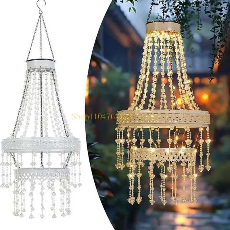 Outdoor Solar Porch Lamp with Chandelier Form and Gentle Light best sale