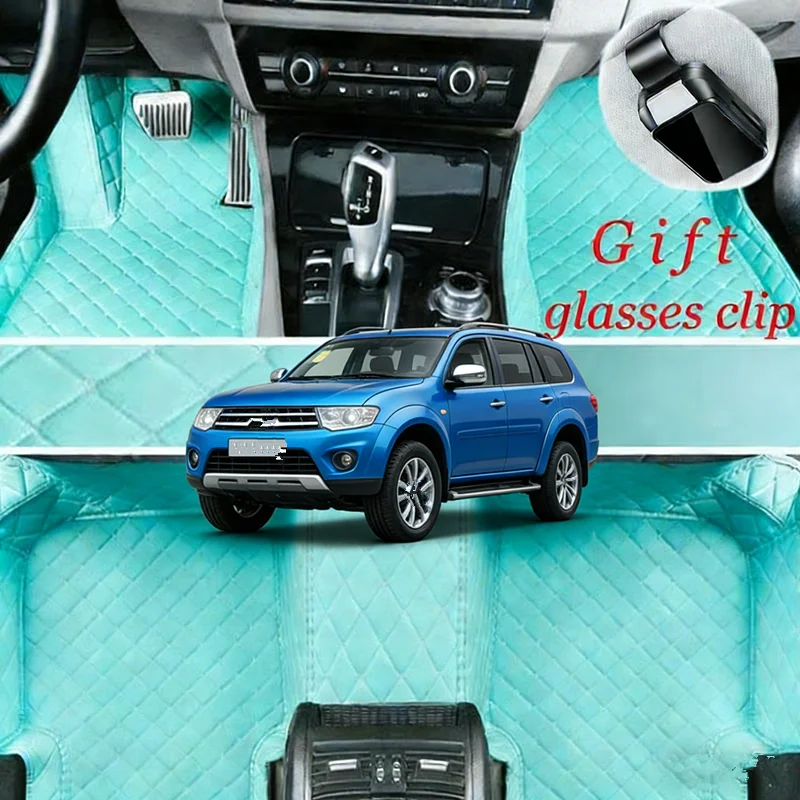 

Custom For Mitsubishi Pajero Sport K96/2000-2008 Luxury Car Floor Mats Car Accessories Carpets Covers Left /Right Hand Drive