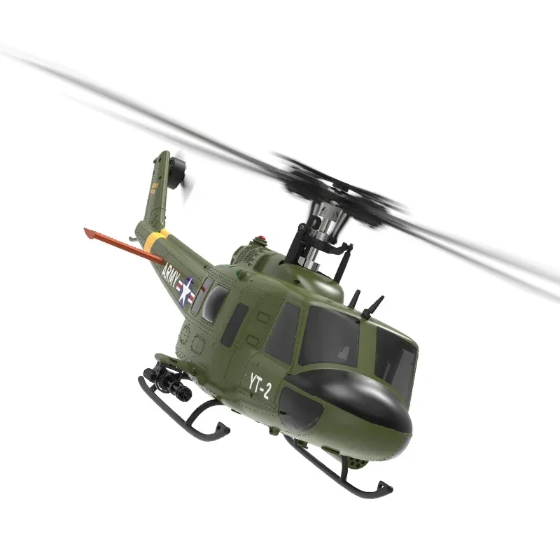 Yuxiang F07 1/34 Uh-1 듀얼 브러시리스 헬리콥터, 6 채널 광학 흐름 포지셔닝 RC 헬리콥터 장난감