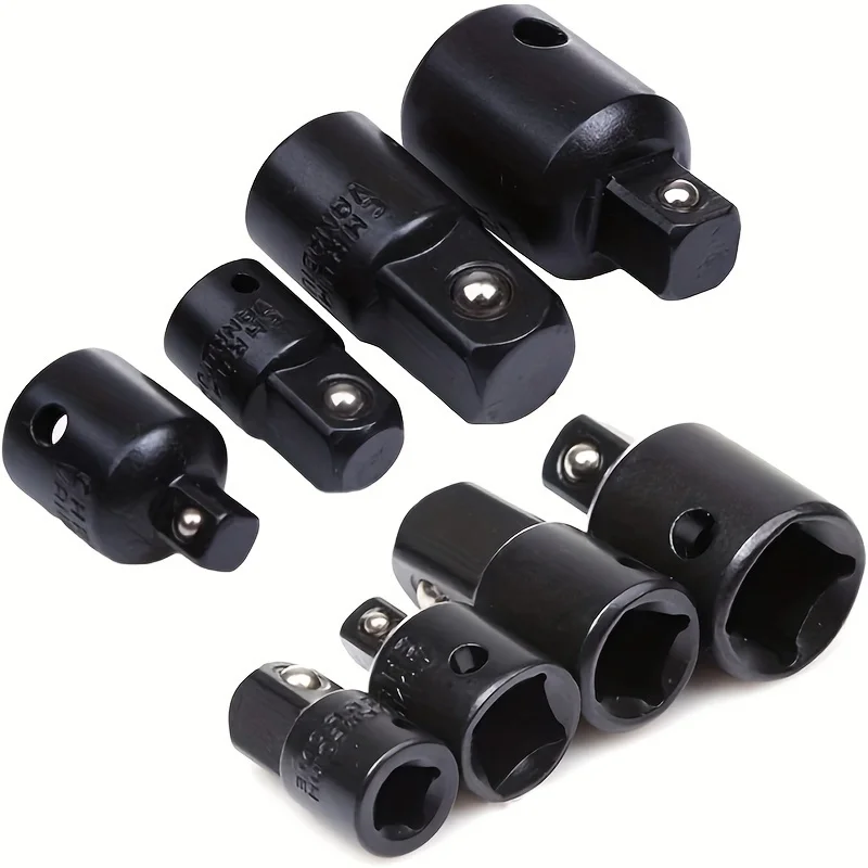 7pcs Impact Extension & Socket Adapter Set - 1/4', 3/8', 1/2' Hex Shank to Square Drive Converter Kit for DIY Home Improvement, view 6