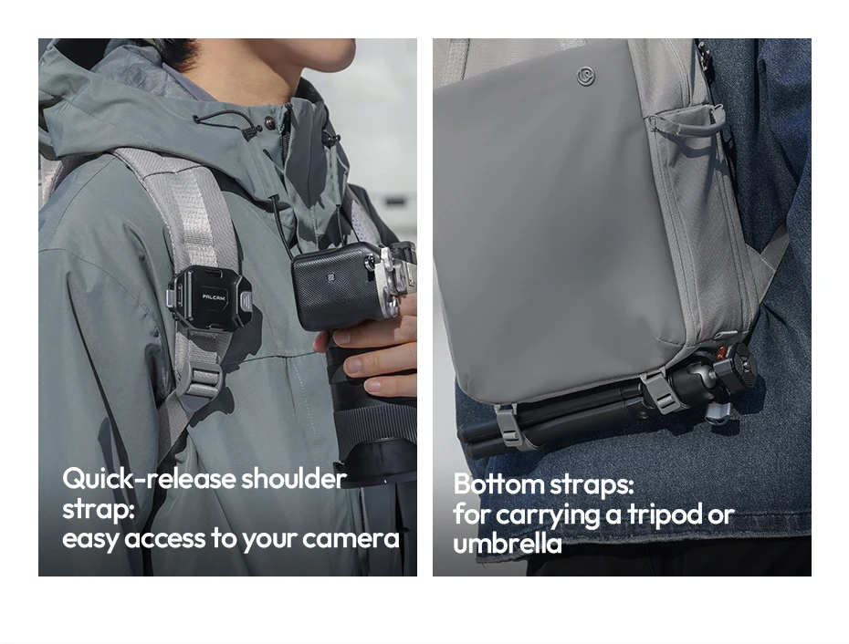 Ulanzi F08 Leichter Reiserucksack, wasserdicht, für Sony Nikon, Canon, DSLR, Digitalkamera, Objektiv, Laptops, Outdoor-Fototasche – Detail 15