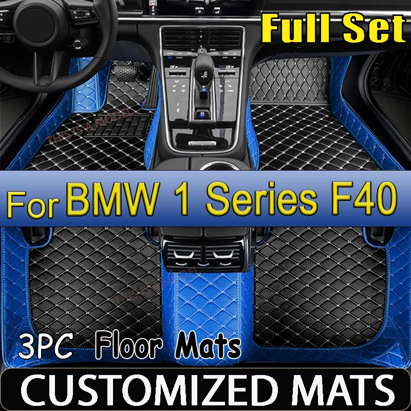 

Кожаный автомобильный коврик для BMW 1 серии F40 118i 116d 118d 2020 2021 2022 2023 5-местные водонепроницаемые автомобильные коврики Полный комплект автомобильных аксессуаров