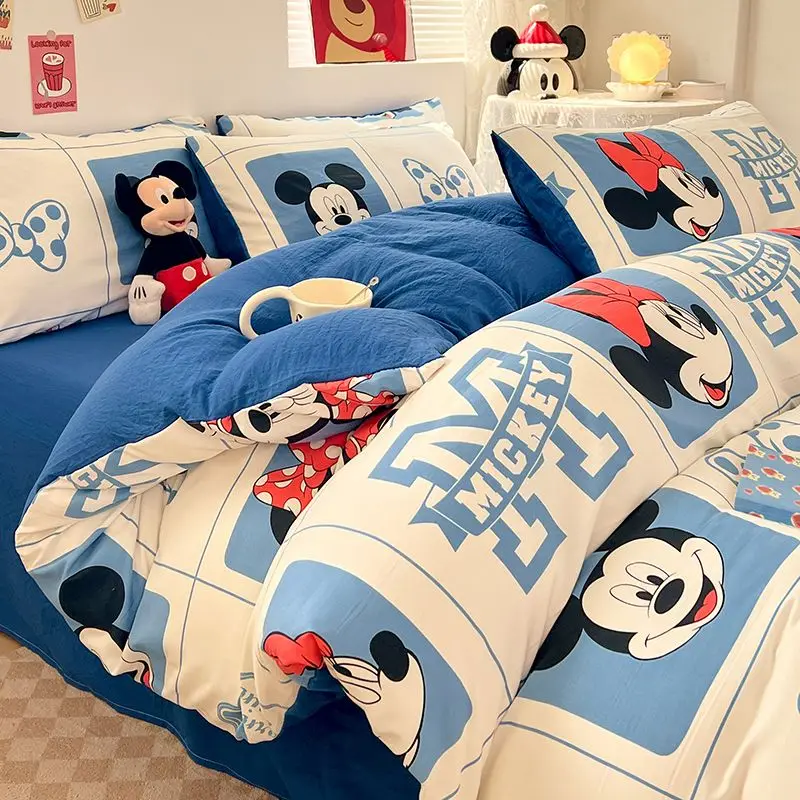 3/4pcs Disney Stitch Duvet Cover Set Multi Size Home Quilt Cover Bedding Sheets Pillowcase Set Children's Room Accessories Gifts