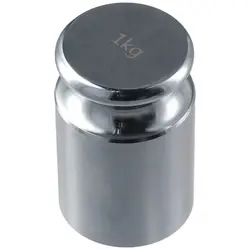 Silver 1000 g Calibration Weight Stainless Steel 1KG Scale Calibration Weight High Precision Gram Weights