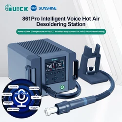 QUICK 861 Pro Smart Hot Air Rework Station Soldering Station Intelligent Digital Display Desoldering Station For PCB Chip Repair