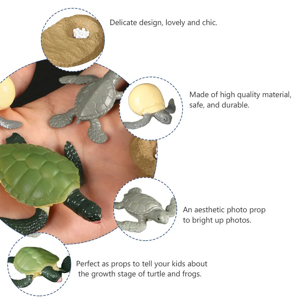 

2 комплекта игрушек-черепах для детей, лягушки, сценическая модель роста, орнамент, украшение в виде животного
