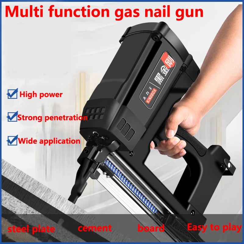 7.4V Lithium Battery Gas Nail Gun, Steel Water And Electricity Special Concrete Gas Nail Gun Frame And Trunking Pneumatic Tools