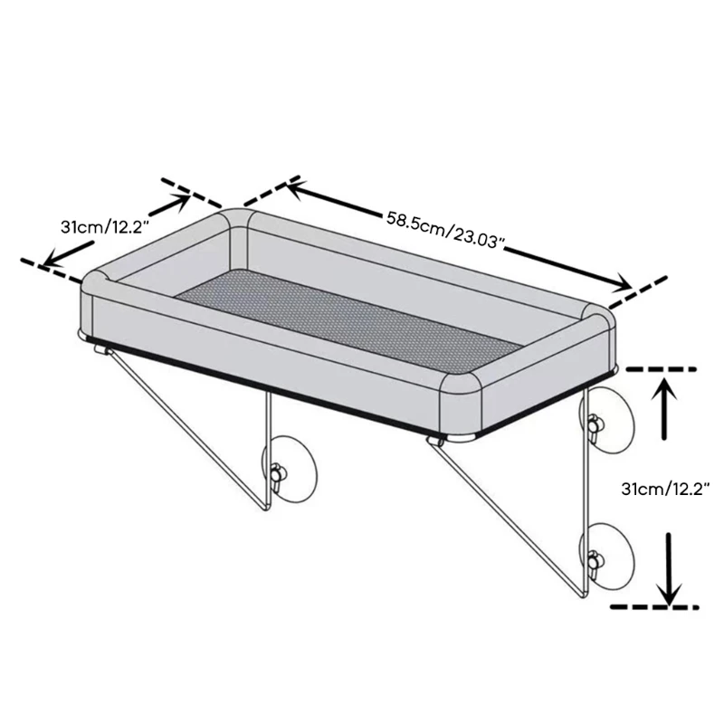 Kattenhangmat Bed Raammontage Plank Hangmat Zonnebadplanken met zuignappen