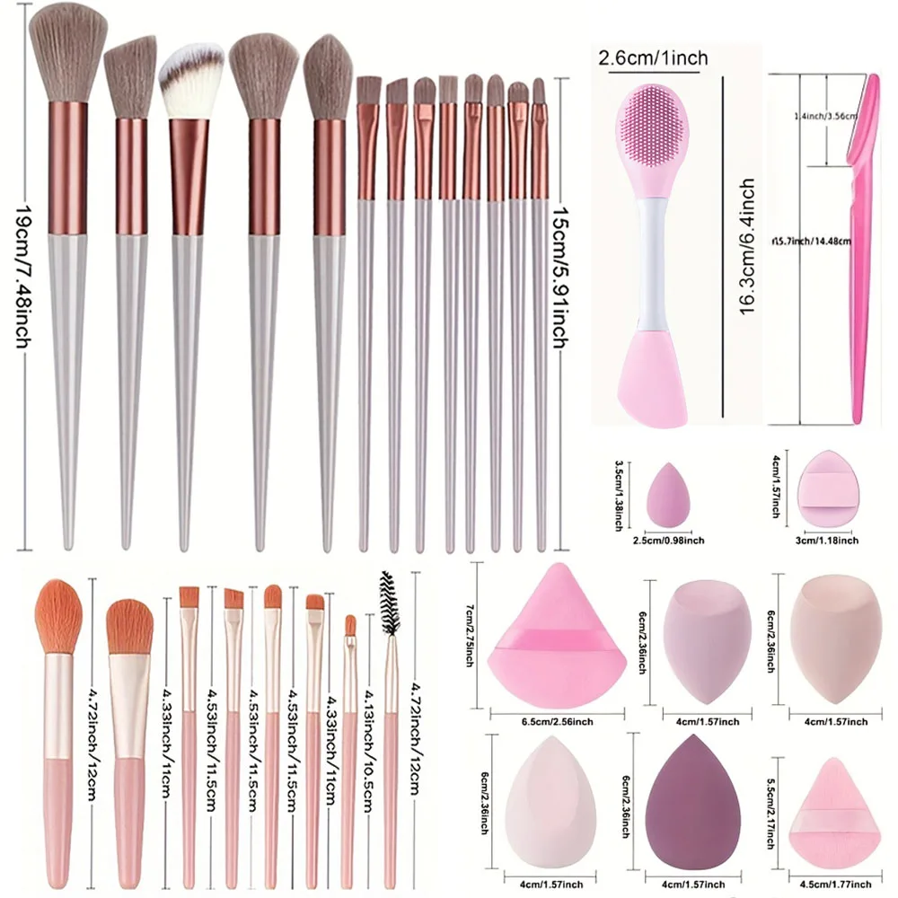 Makeup Brushes 8-29Pcs Makeup Kit Professional Women Cosmetic Soft Powder Brush Eyeshadow Foundation Full Set Travel Beauty Tool