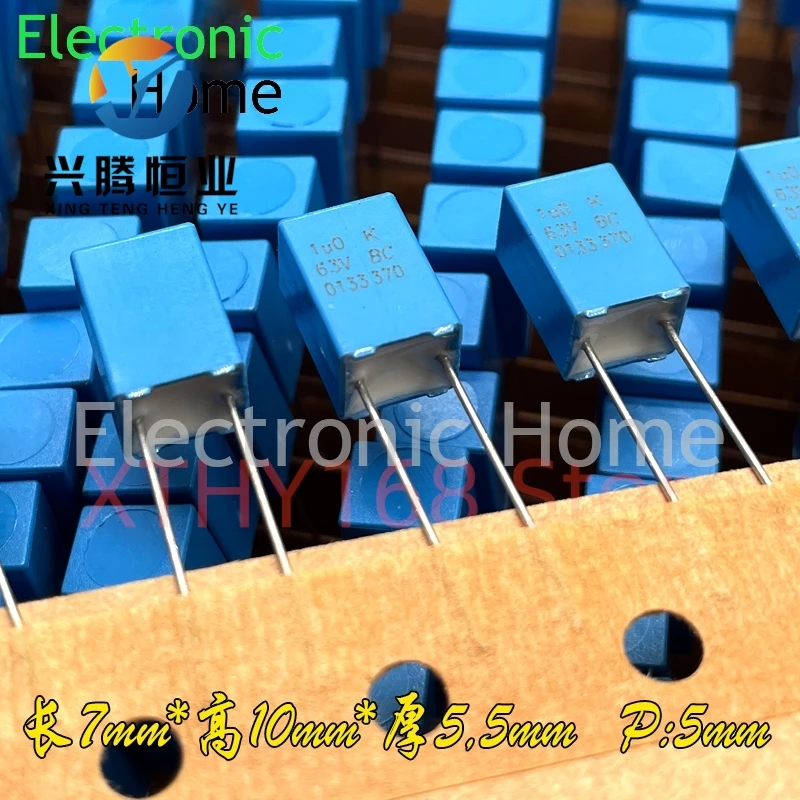 

20PCS/LOT VISHAY BC MKP R170 105 1uf 1.0uf 63v 100v audio safety capacitor 63V1.0UF 7x10x5.5mm foot distance 5mm