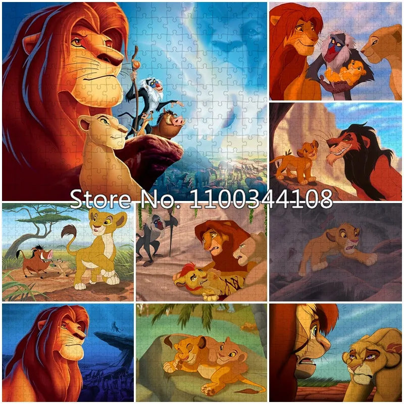 

The Lion King Jigsaw Puzzle Disney Animation 35/300/500/1000 Pieces Cartoon Puzzles Children's Intelligence Game Handmade Toys