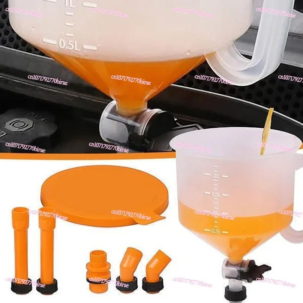 No-Spill Coolant Funnel Kit with Valve Coolant Refill Funnel