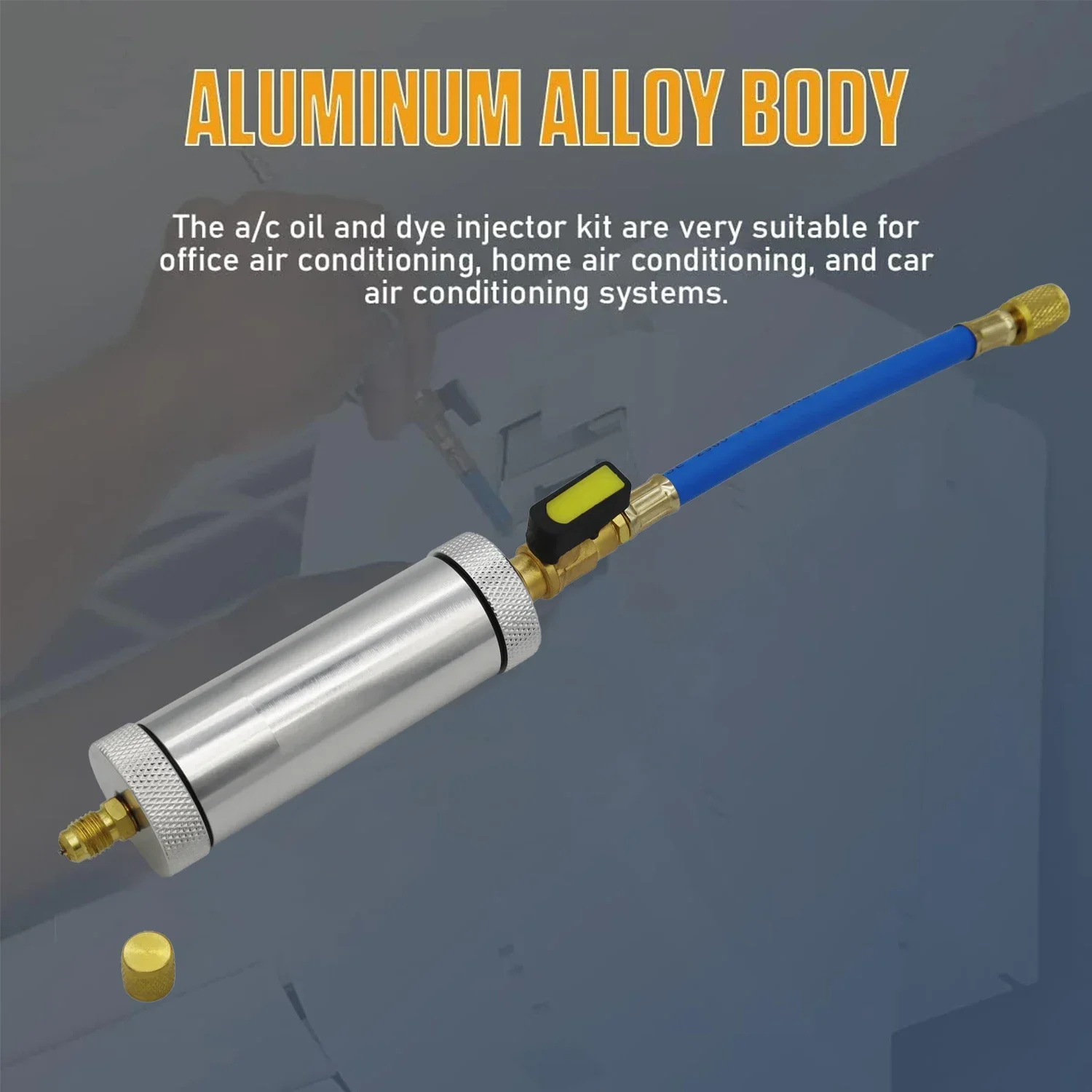 

Air Conditioning Car Oil Injection Tool R12 R134A 2 Ounce 1/4" Pure Liquid Oil Coolant Filler Tube Dye Injector Car Accessories