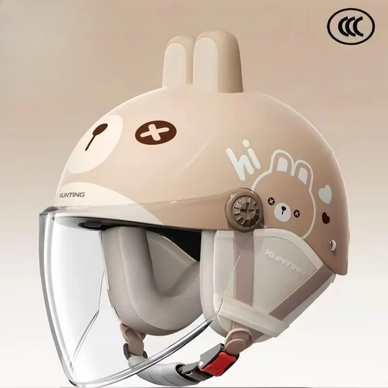 New Cartoon Children's Helmet 3c Certified 3 To 16 Year Old Girls Boys Electric Car Hard Hat Summer Winter Helmet Casco De Moto