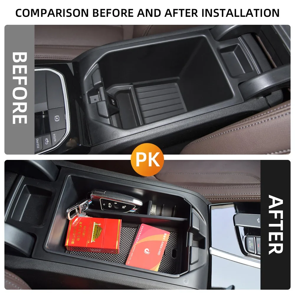 For BMW X3 G01 X4 G02 2019 2020 2021 2022 2023 2024 Car Central Armrest Storage Box Auxiliary Storage Center Console Organizer