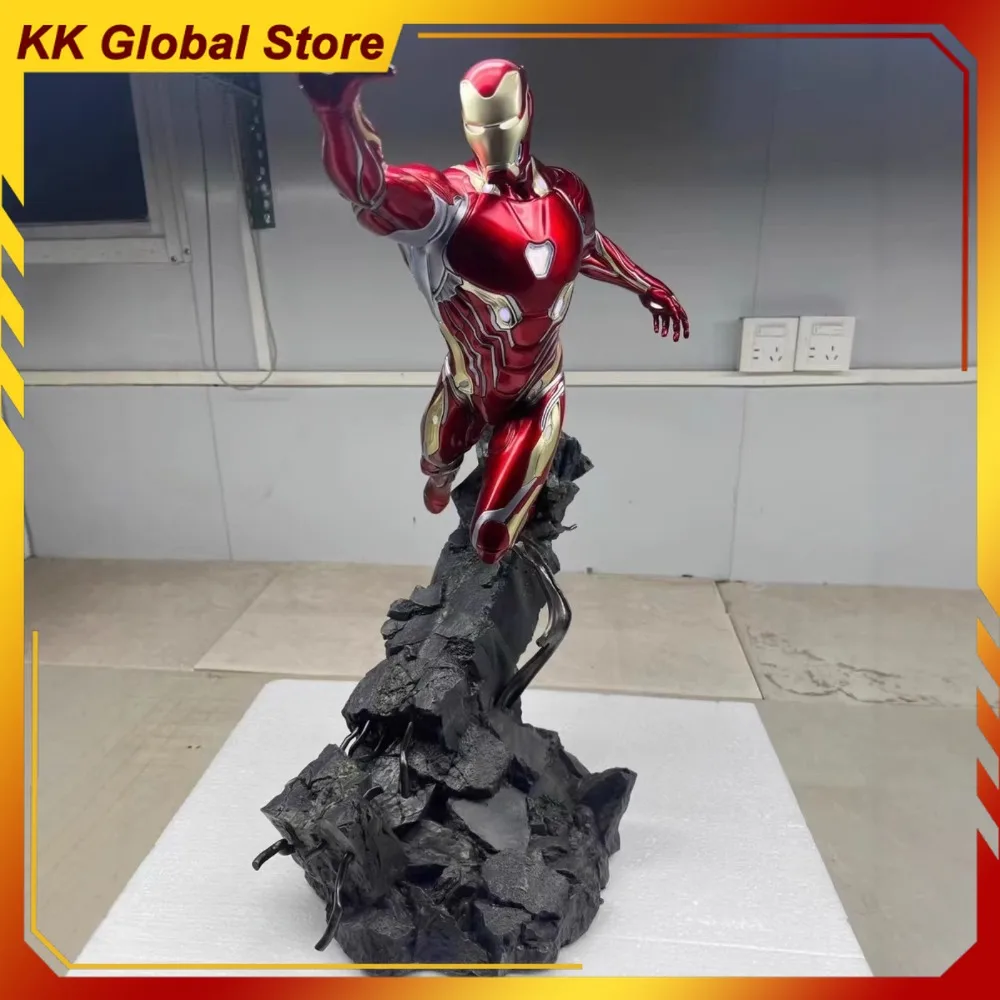 

1/4 Iron Man Marvel Figure Fighting Stance Can Emit Light Peripheral Resin Model Statue Desktop Decoration Ornaments Gift Toys