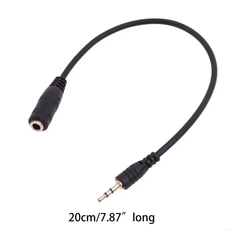 Gold Plated 2.5mm Male to 1/8 inch 3.5mm Female Stereo Adapter Cable Straight Connector