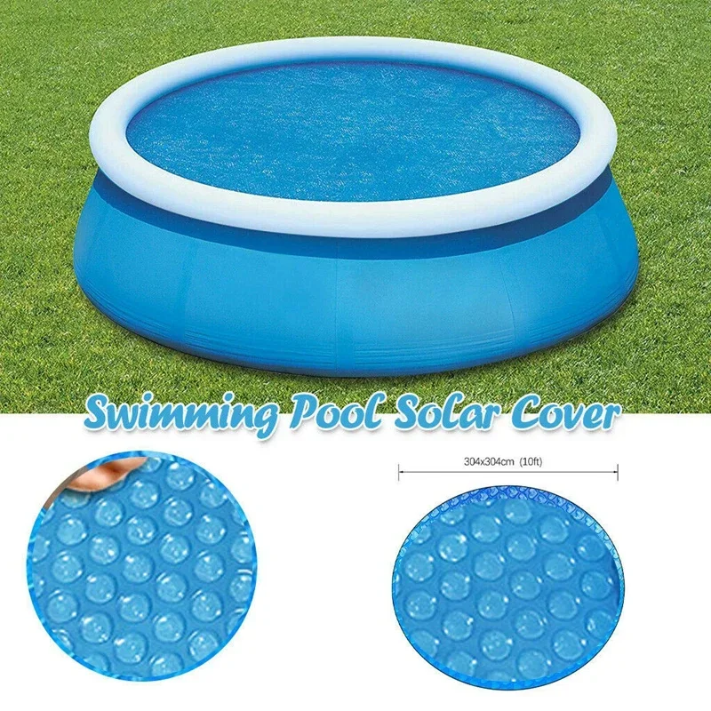 6/8/10 FT Swimming Pool Cover Protector PE Insulation Film Foot Above Ground Dustproof Pool Solar Cover Rainproof Pool Cover