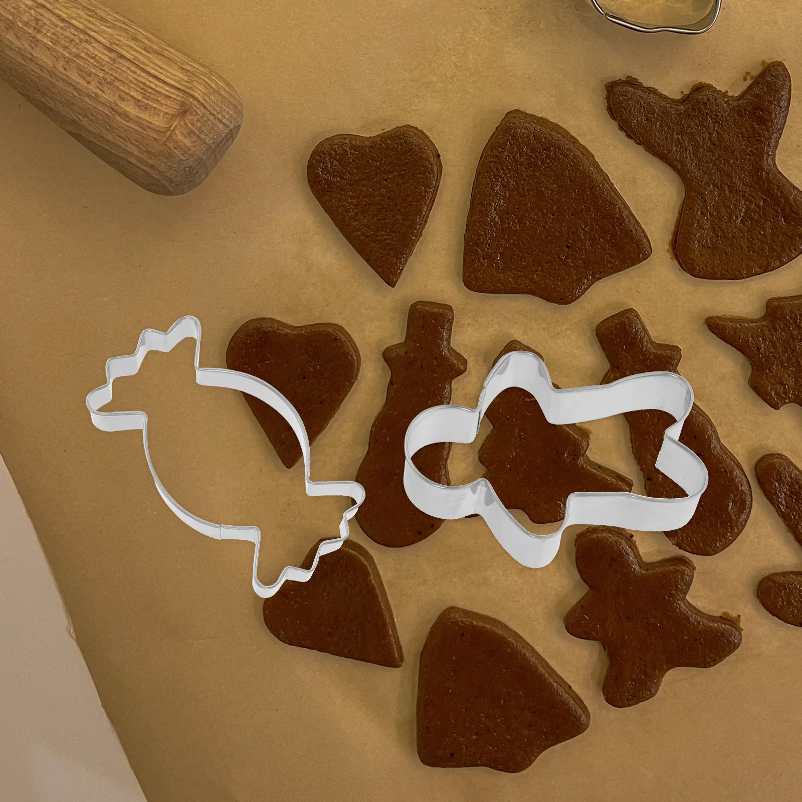 

16 PCS Stainless Steel Biscuit Mold Baking Tool Cutter Metal Fruit Small Cookie Cutters