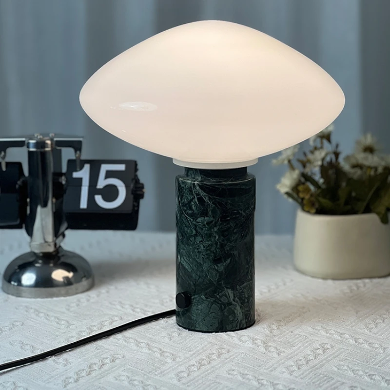 

Mist, table lamp, Nordic marble, living room, study, bedroom, bedside opal