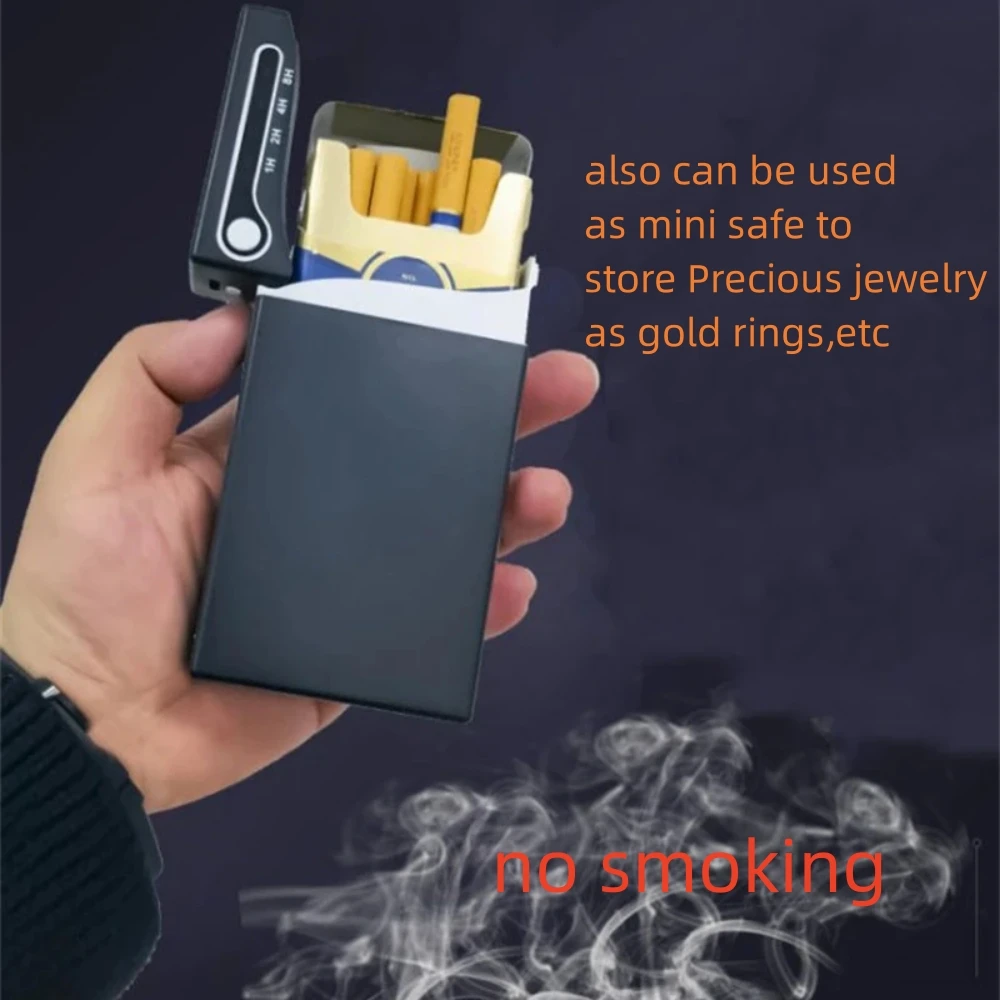 Creative กรณีบุหรี่พร้อมจับเวลา USB Time Lock กล่องสูบบุหรี่ Aided เลิกสูบบุหรี่แฟชั่นแบบพกพาพลาสติกยาสูบปลอดภัยปลอมตัว