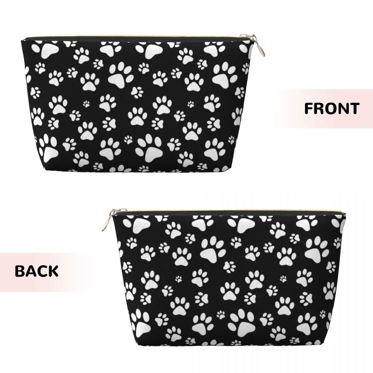 Custom Dog Paw Print Love Pattern Best Gift Travel Toiletry Bag Animal Footprint Cosmetic Makeup Bag Beauty Storage Dopp Kit