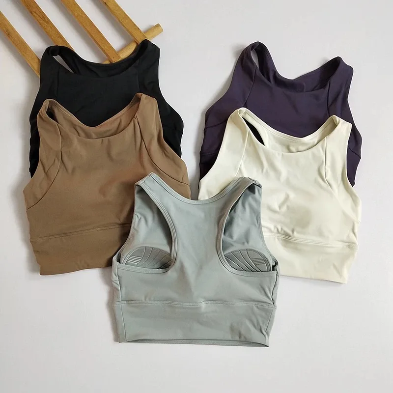 

Женский бесшовный формованный спортивный бюстгальтер Racerback с ударопрочной поддержкой, дышащий быстросохнущий топ для бега для тренировок в тренажерном зале и йоге