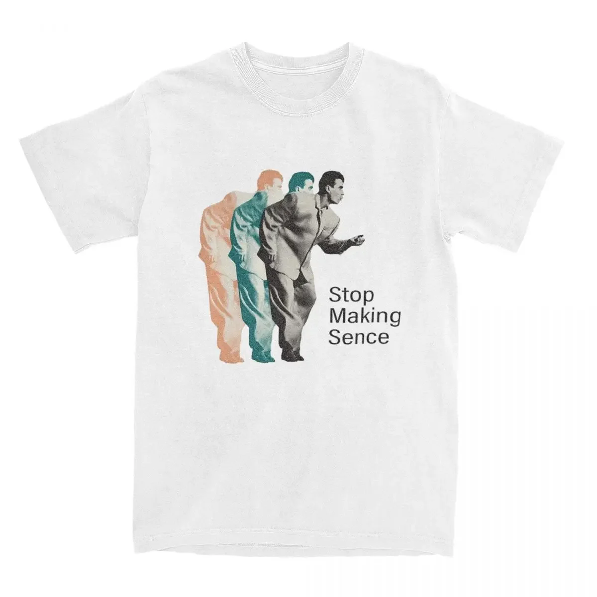 Stop Making Sence Music Talking Heads T-Shirt Men Round Neck Pure Cotton T Shirt Rock Band Short Sleeve Tee Shirt Clothing