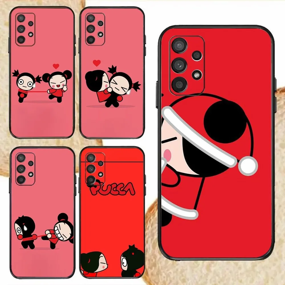 

Cartoon Pucca Garu Phone Case For Samsung Galaxy S24,S20,S21,S22,S23,Fe,Lite,Plus,Ultra,Note Shell