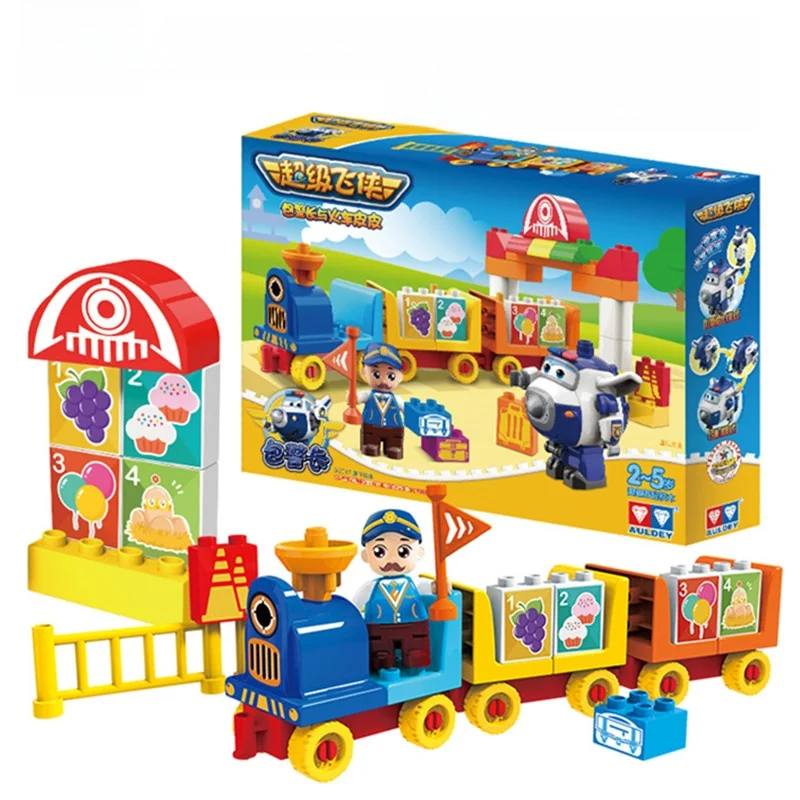 

Конструктор «Супергерой»: большой набор крупных деталей для детей 2-7 лет, сборка своими руками, поезд, полицейский, головоломка