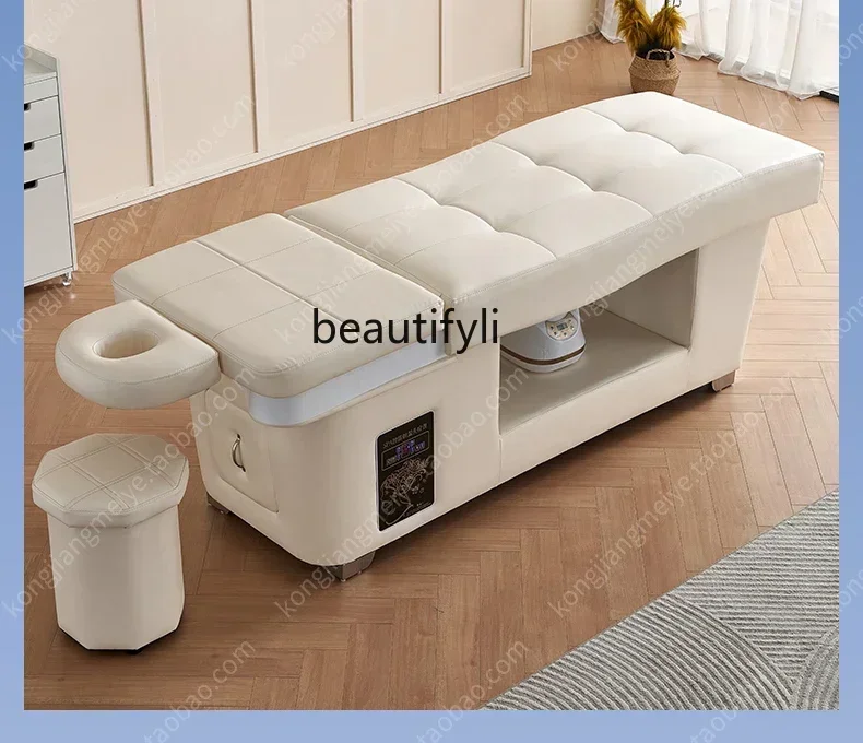 Silla de champú tailandesa para terapia de cabeza, cama de limpieza de oídos, masaje, circulación de agua, fumigación, salón de belleza, barra de lavado de cara