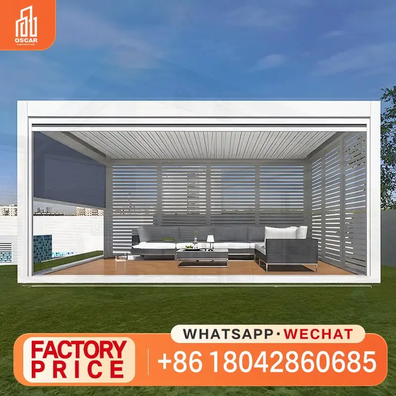 

Louvered Aluminium Outdoor Motorized Roof Garden Pergola Wholesale in 4x2m 4x3m 4x4m 5x3m for Backyard Patio Balcony