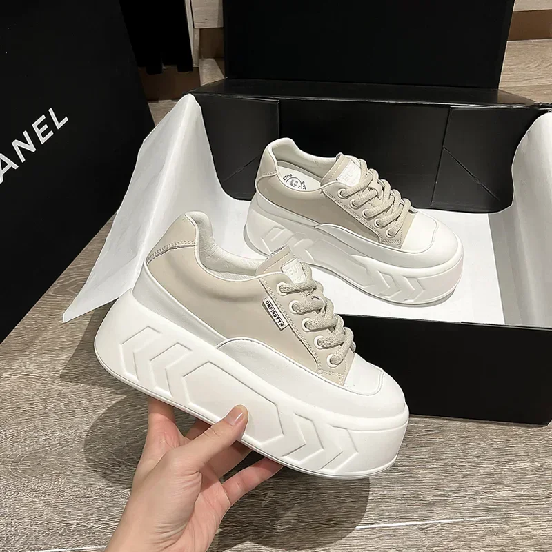 

College Style Sneakers All-match White Platform Shoes Women Vulcanize Shoes Casual Shoes Women Comfortable Breathable Tennis