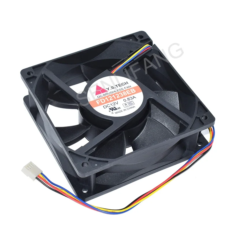 Nieuwe Voor Y.S. Tech FD121238EB DC12V 0.83A 120X120X38Mm Vier Draden Dubbele Bal Fan