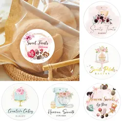 Handmade Bread Baking Stickers Seal Label Personalized Custom Store Name Sticker Candy Bag Sticker Custom Logo Bakery Labels