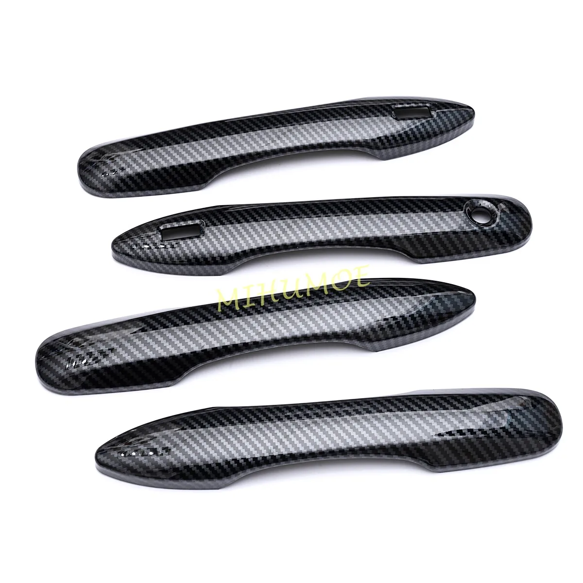 

For Toyota bZ4X Corolla Cross Subaru Solterra Suzuki Swace Carbon Fiber Door Handle Strip Cover Trims Accessories