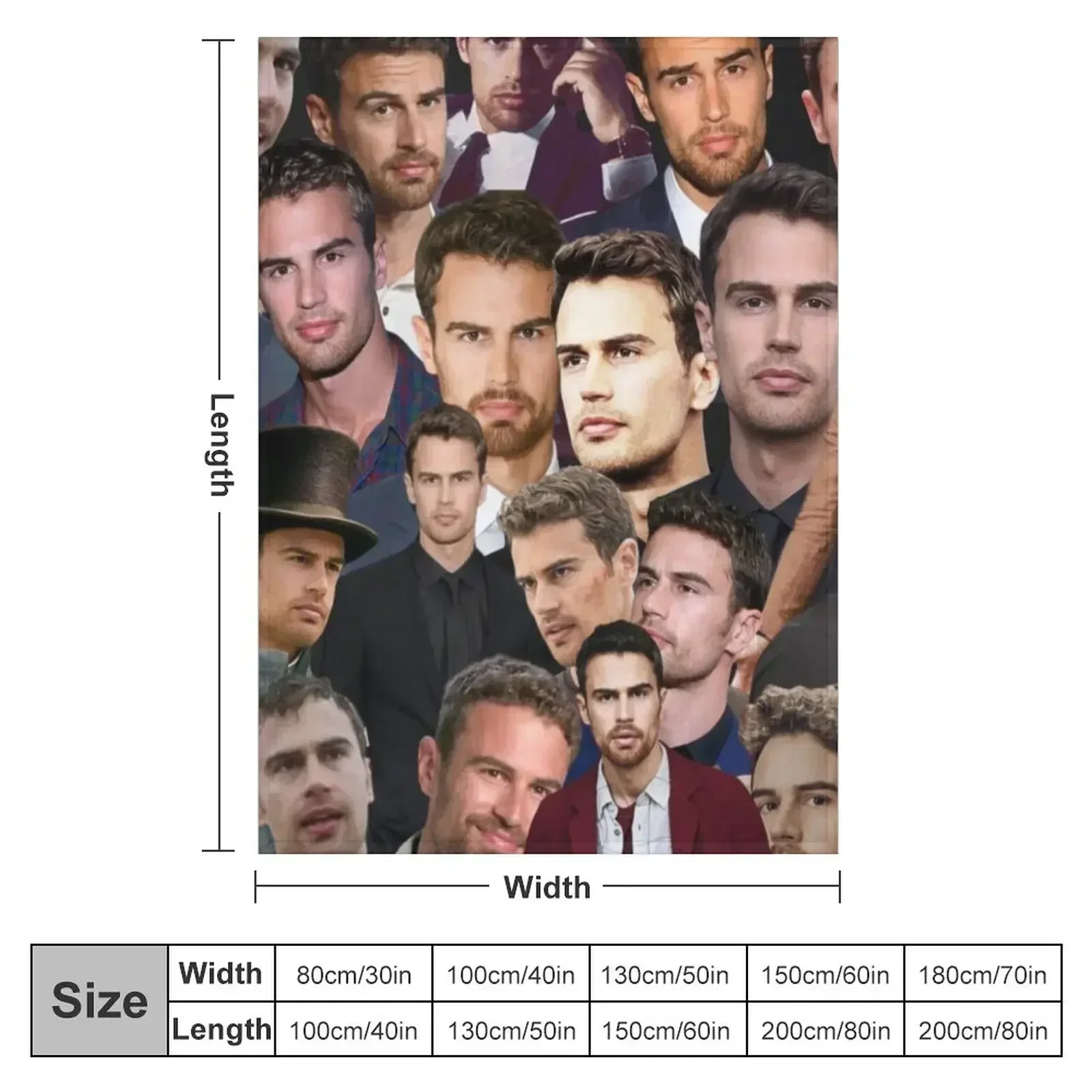 theo james photo collage Throw Blanket For Sofa Thin christmas gifts heavy to sleep funny gift Blankets