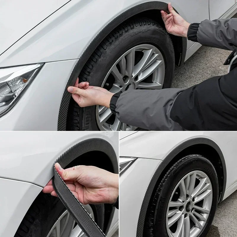 Carbon Fiber Patterned Car Wheels Tire Arches General Car Wheel Fenders Horn Arches Decorative Lips Extended Molded Protect