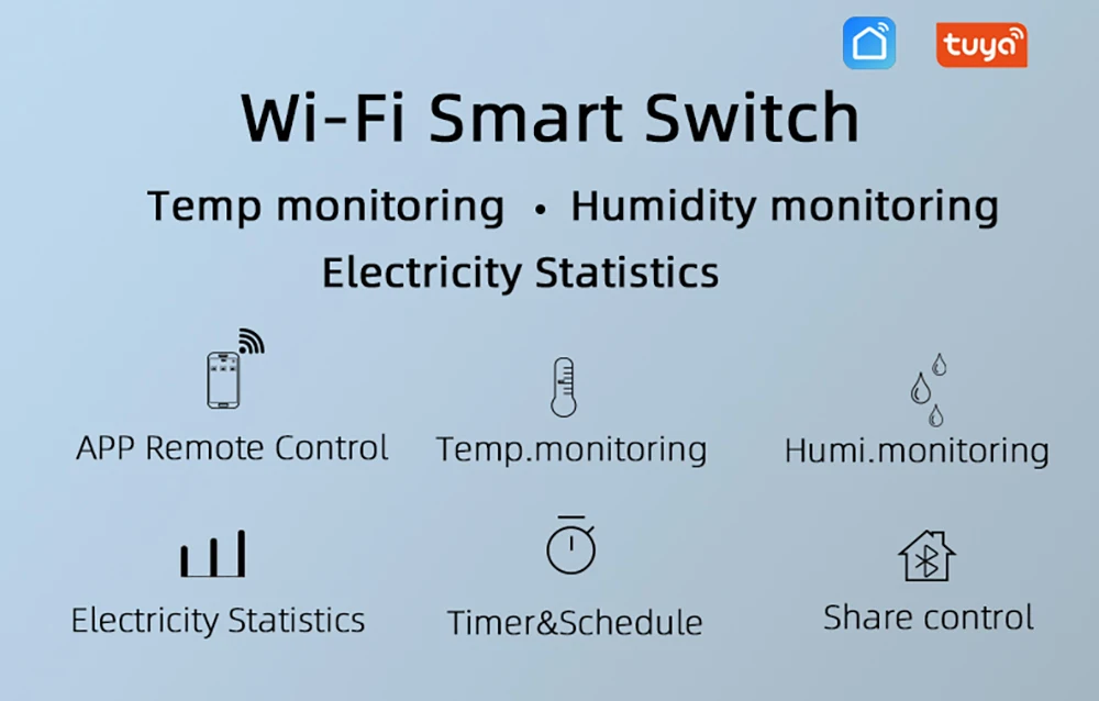 TH16 3000W 16A Temperature and Humidity Thermostat Switch Tuya WiFi Smart With Energy Consumption Monitoring