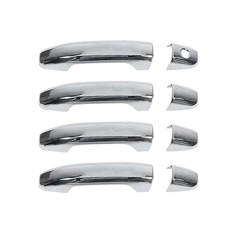 Outer Door Handle Covers Exterior Accessories For Chevy Silverado GMC Sierra 2014-2020 ,ABS Silver