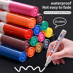 1Pcs Set White Paint Pens Markers Never Fade Quick Dry and Permanent, Oil-Based Waterproof for Rocks Painting Fabric Plastic